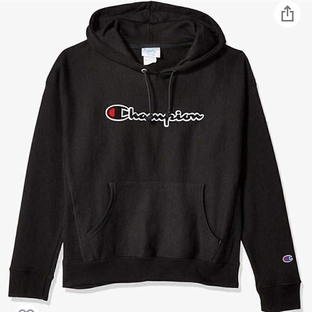 Champion Reverse Weave Script Pullover Hoody Med